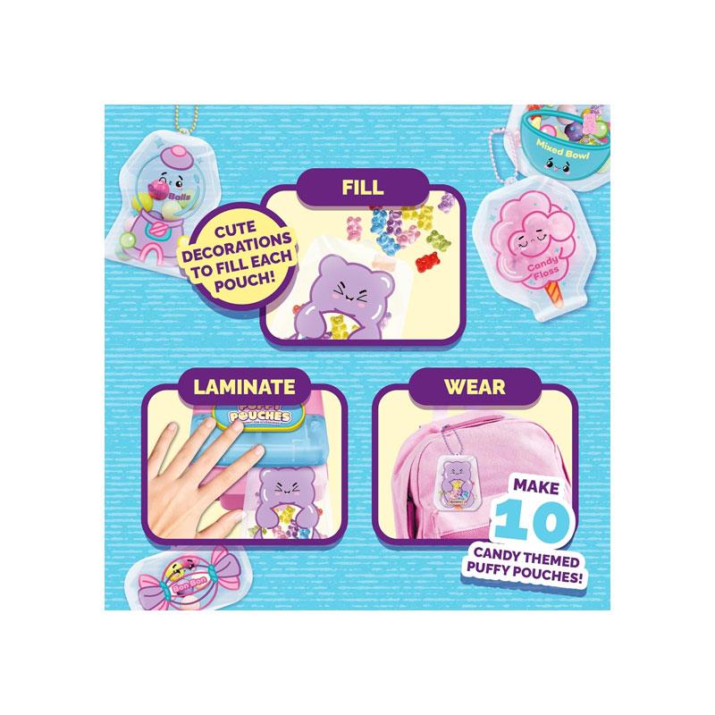 John Adams Puffy Pouches Candy Store Set Squishy Maker Make Your Own Squishy Fun Accessories & Bag Charms Birthday & Christmas Gift Multicolour
