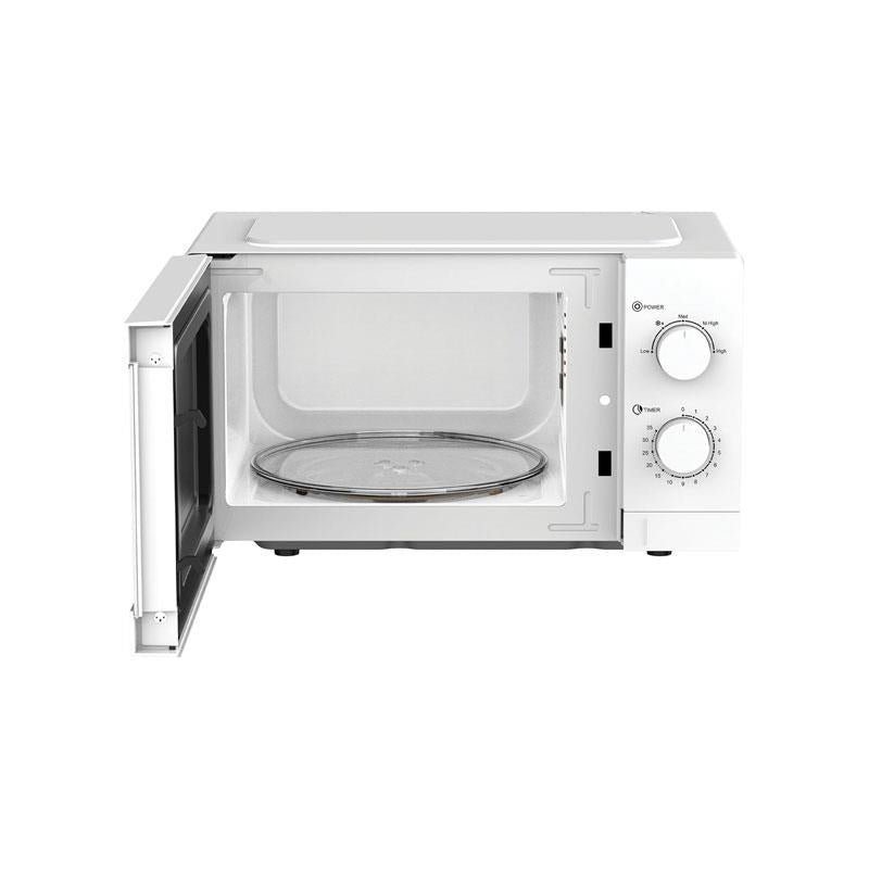 Igenix Manual Solo Microwave 5 Power Levels Defrost Setting 35 Minute Timer Push Button Door 800W 20 Litres White