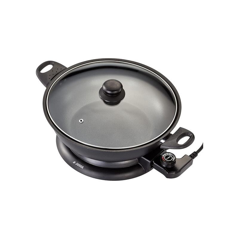Judge Electricals Non-Stick Electric Wok 32cm/3.7 Litres Stay Cool Handles Detachable Power Cord 1500W Black Main image