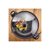 Judge Electricals Non-Stick Electric Wok 32cm/3.7 Litres Stay Cool Handles Detachable Power Cord 1500W Black