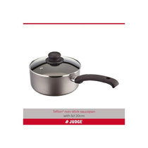 Judge Everyday Non-Stick Saucepan 20cm/2.4 Litres Vented Glass Lid Stay Cool Handle Aluminium Grey