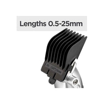 BaByliss Lithium Power Cordless Hair Clippers Quick Charge Taper Level 0.5-25mm 8 Comb Guides (0.8-25mm) Storage Bag Black