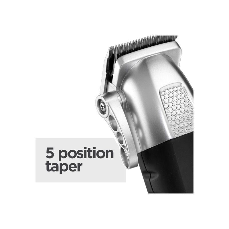 BaByliss Lithium Power Cordless Hair Clippers Quick Charge Taper Level 0.5-25mm 8 Comb Guides (0.8-25mm) Storage Bag Black