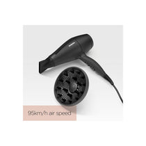 BaByliss Power Light Hair Dryer 2000W With Diffuser 3 Heat 2 Speed Settings High-Speed Airflow Black