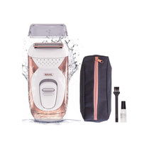 Wahl Ladies Shaver Wet And Dry Hair Remover For Legs Underarms Bikini Trimmer Fully Washable Pink/White