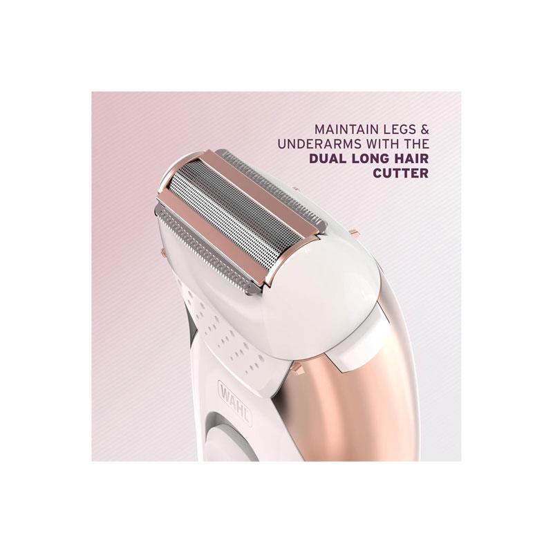 Wahl Ladies Shaver Wet And Dry Hair Remover For Legs Underarms Bikini Trimmer Fully Washable Pink/White