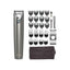 Wahl Stainless Steel Stubble And Beard Trimmer Rechargeable Washable Head Male Grooming Set Silver