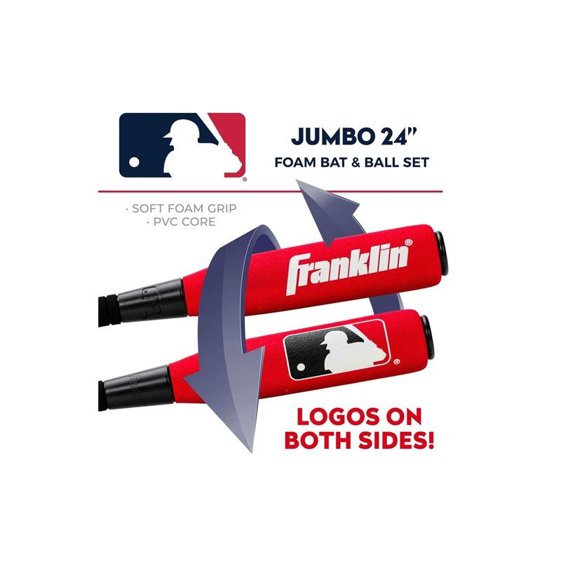 Franklin MLB 24' Oversized Foam Bat And Ball 1 Bat + Ball Sets Assorted Colour