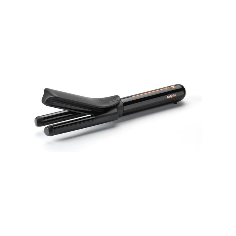 BaByliss 9000 Cordless Wavre Curling Tongs Triple Barrel Ceramic 3 Temperature Settings 180 Degrees Celsius Black Main image