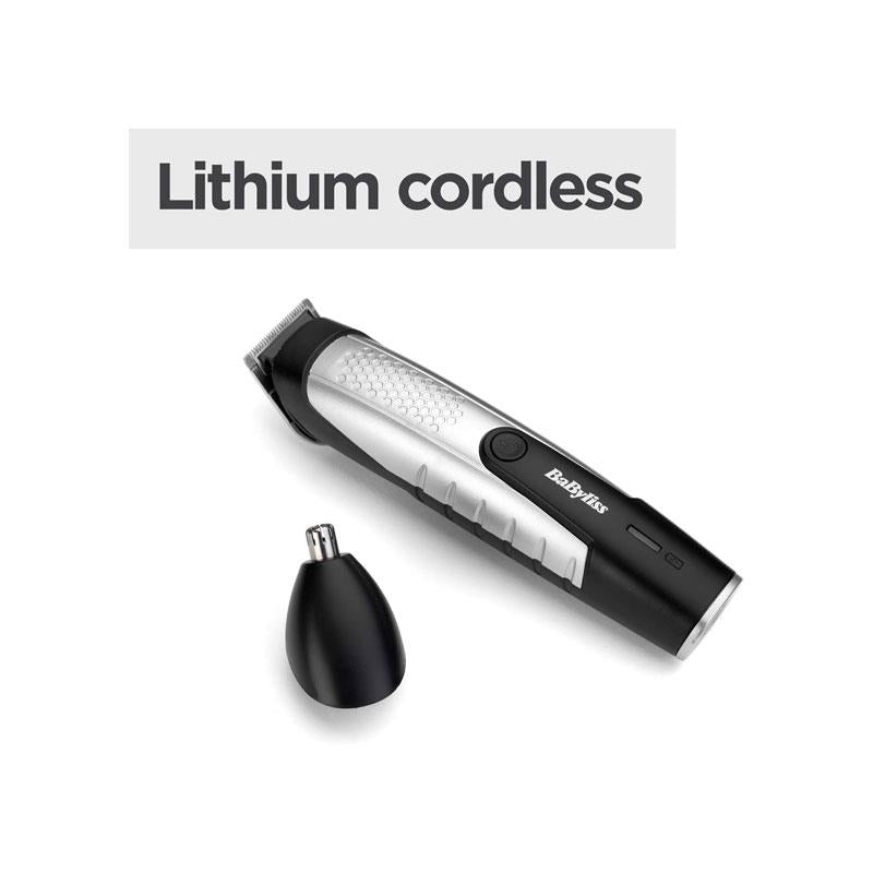 BaByliss Lithium Power Beard Trimmer Cordless Grooming Kit Nose And Ear Trimmer 14 Cutting Lengths 0.5–10mm Stainless Steel Blades Black Secondary image