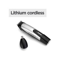 BaByliss Lithium Power Beard Trimmer Cordless Grooming Kit Nose And Ear Trimmer 14 Cutting Lengths 0.5–10mm Stainless Steel Blades Black