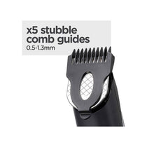 BaByliss Lithium Power Beard Trimmer Cordless Grooming Kit Nose And Ear Trimmer 14 Cutting Lengths 0.5–10mm Stainless Steel Blades Black