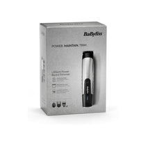BaByliss Lithium Power Beard Trimmer Cordless Grooming Kit Nose And Ear Trimmer 14 Cutting Lengths 0.5–10mm Stainless Steel Blades Black
