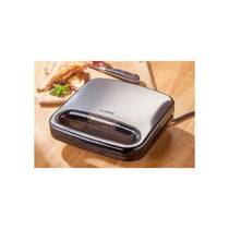 Judge Non-Stick Sandwich Maker 2 Toasties Satin Stainless Steel Seal And Cut Plates Cool Touch Handle 750W Silver