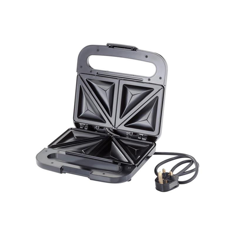Judge Non-Stick Sandwich Maker 2 Toasties Satin Stainless Steel Seal And Cut Plates Cool Touch Handle 750W Silver