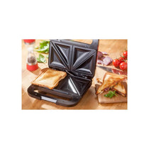 Judge Non-Stick Sandwich Maker 2 Toasties Satin Stainless Steel Seal And Cut Plates Cool Touch Handle 750W Silver
