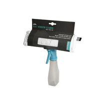 JVL 3-In-1 Window Cleaner Streak-Free Shine Microfibre And Squeegee Spray Bottle Teal/Grey
