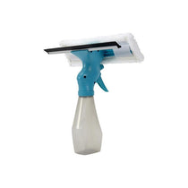 JVL 3-In-1 Window Cleaner Streak-Free Shine Microfibre And Squeegee Spray Bottle Teal/Grey