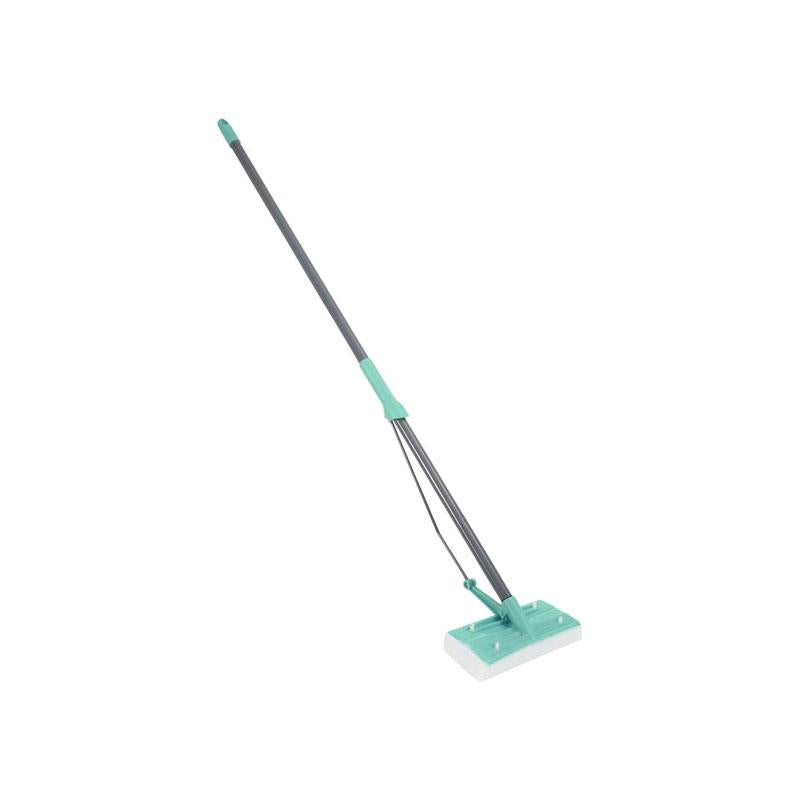 JVL Flat Sponge Squeegee Floor Mop Super-Absorbent Turquoise/Grey