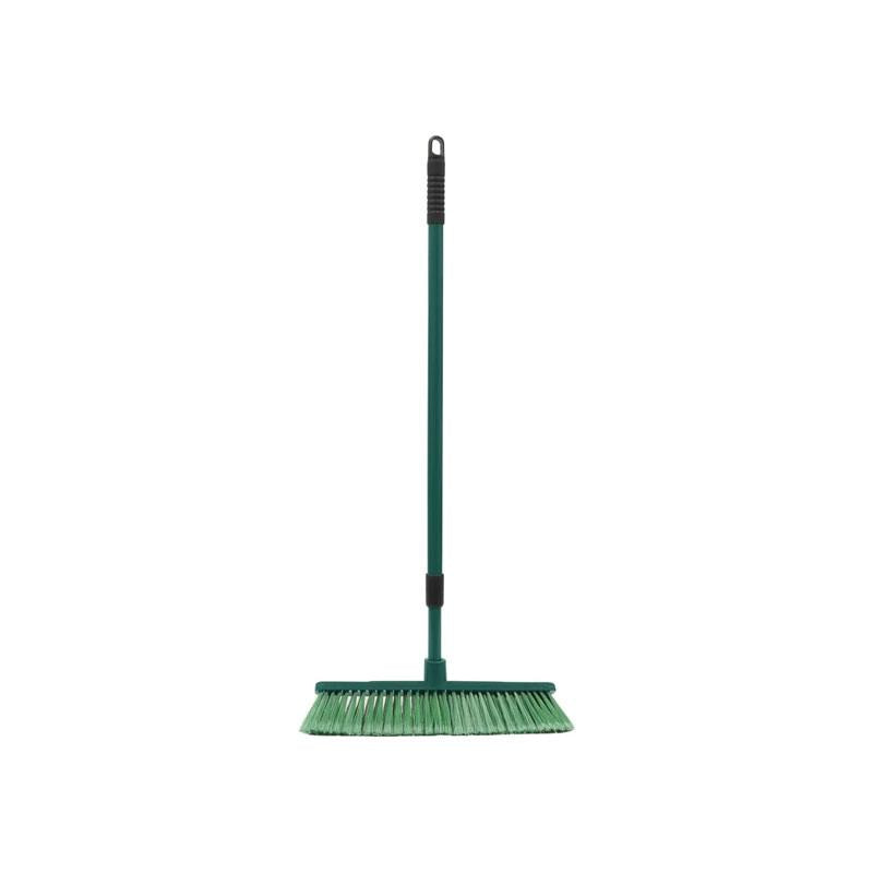 JVL Thegardener Soft Bristle Broom With Telescopic Handle Green