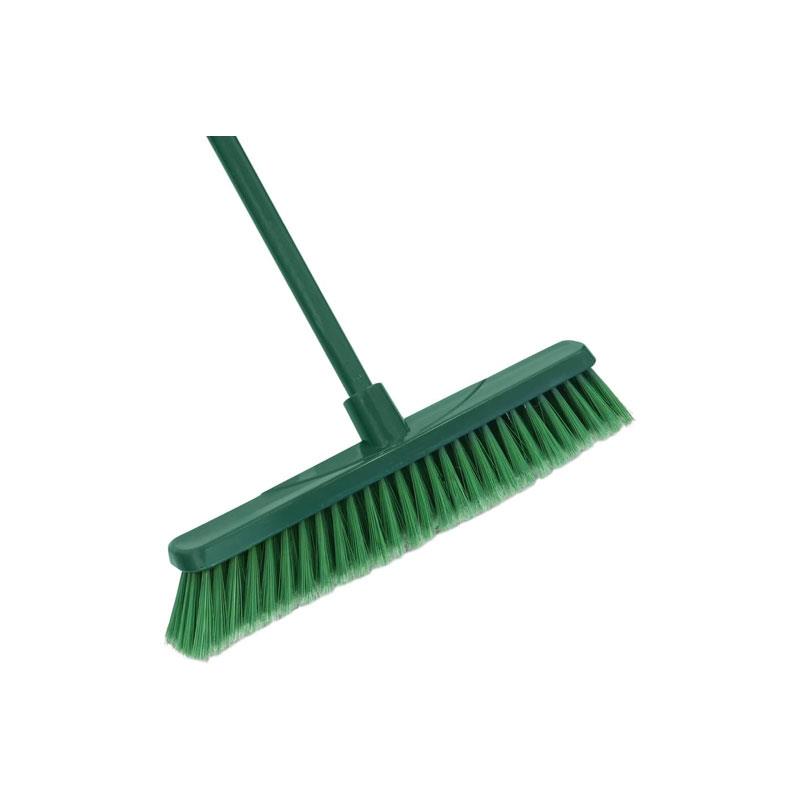JVL Thegardener Soft Bristle Broom With Telescopic Handle Green