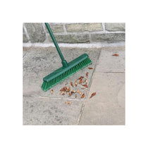 JVL Thegardener Soft Bristle Broom With Telescopic Handle Green