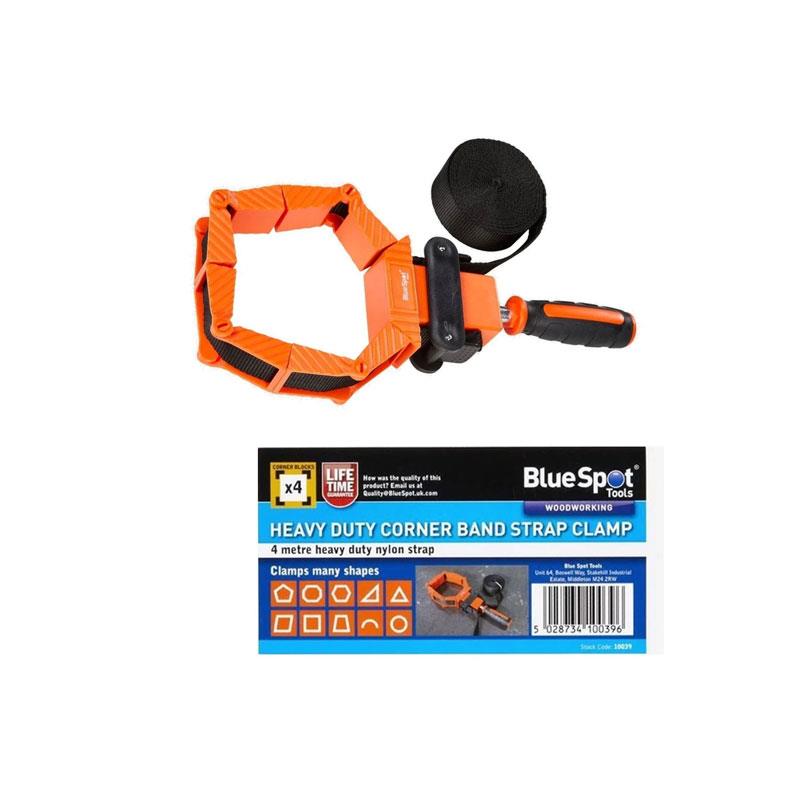 Blue Spot Tools Heavy Duty Corner Band Strap Clamp 4 Metre Heavy Duty Nylon Strap Blue
