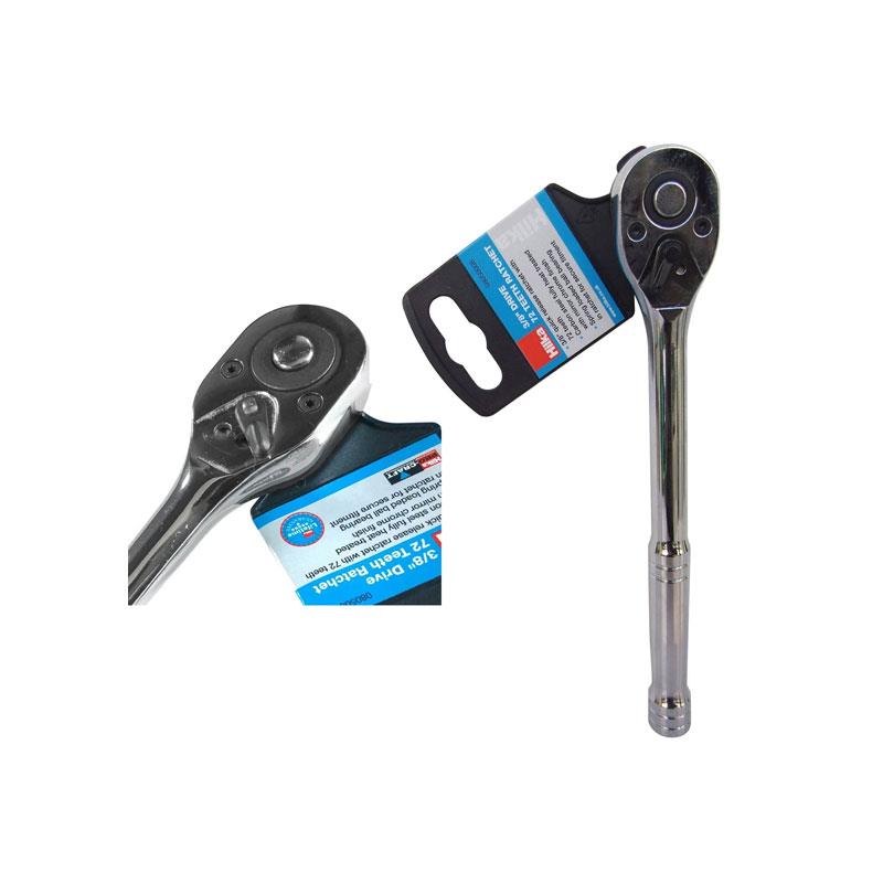 Hilka Tools 3/8 Inch Drive 72 Teeth Ratchet Silver