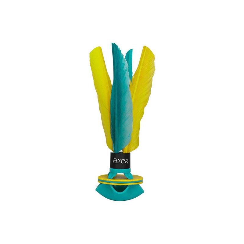Waboba Flyer Green Shuttlecock-Soft Rubber Hit it! Kick it! Smack it! Hacky Sack And Badminton Green/Yellow