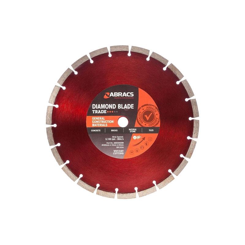 ABRACS Trade General Construction Materials Diamond Blade 300mm x 10mm x 20mm Pack of 10 Main image
