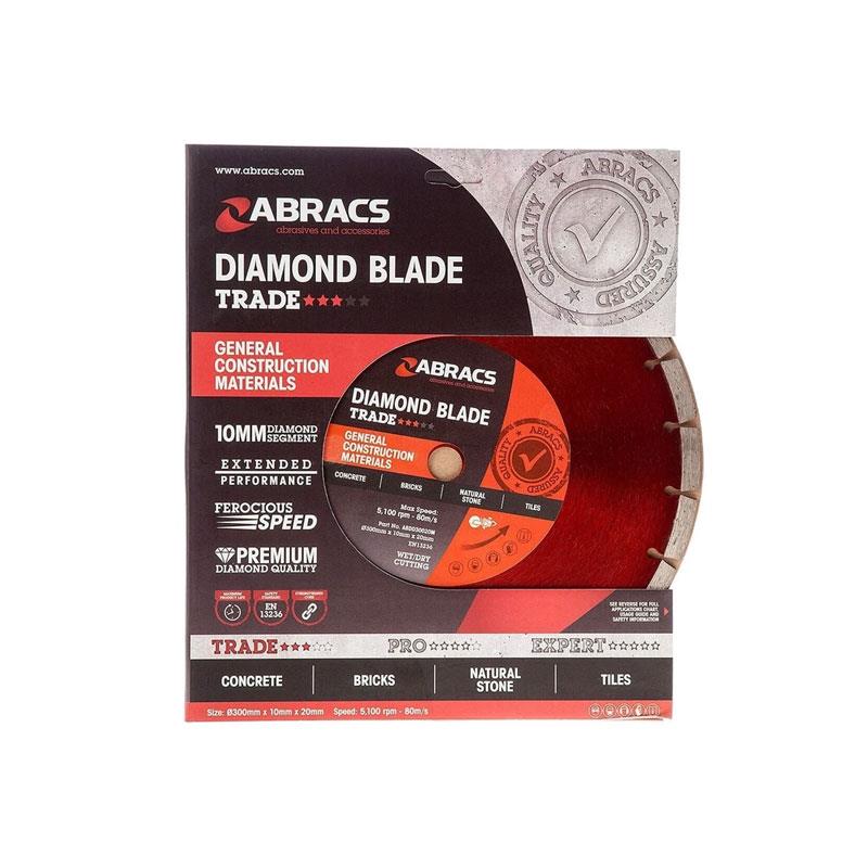 ABRACS Trade General Construction Materials Diamond Blade 300mm x 10mm x 20mm Pack of 10 Secondary image
