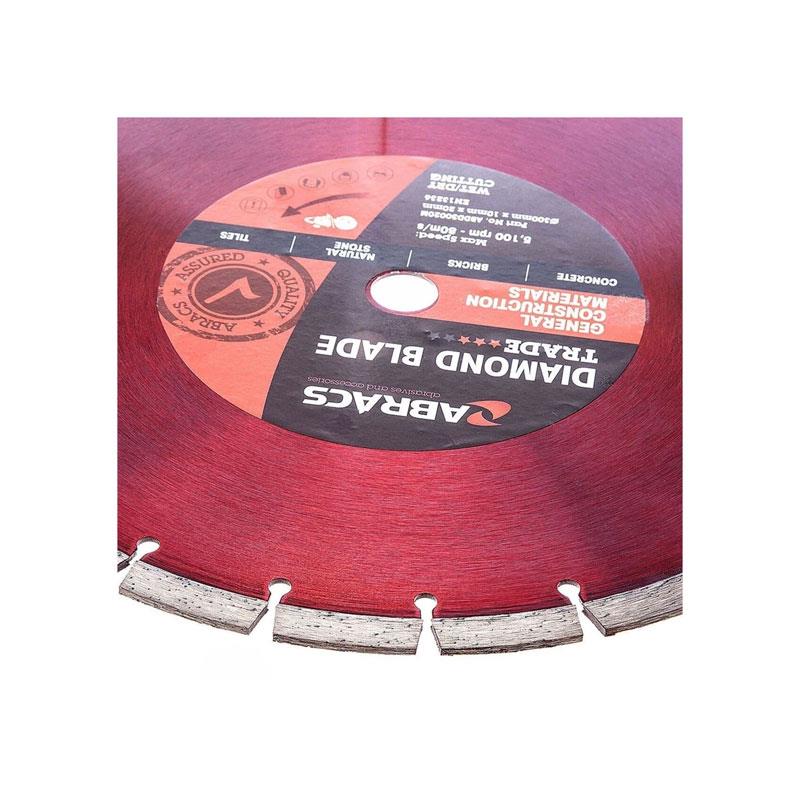 ABRACS Trade General Construction Materials Diamond Blade 300mm x 10mm x 20mm Pack of 10