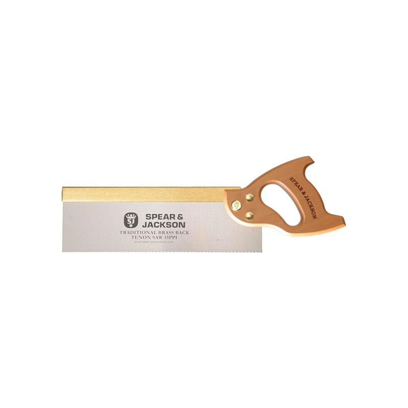 Spear & Jackson Traditional Brass Back Tenon Saw 15PPI 300mm Fine Cut Carbon Steel Beige