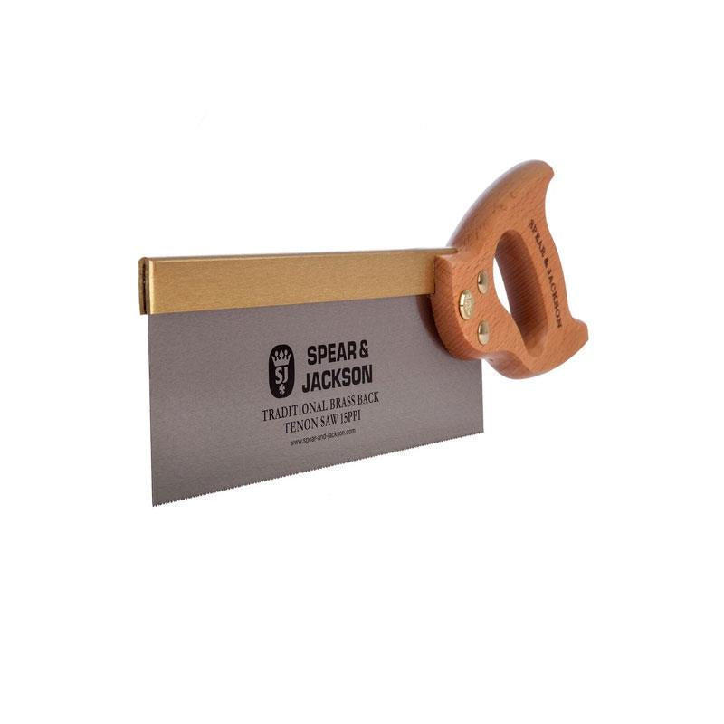 Spear & Jackson Traditional Brass Back Tenon Saw 15PPI 300mm Fine Cut Carbon Steel Beige