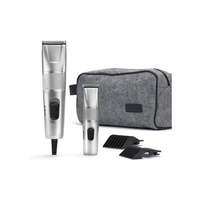 BaByliss For Men The Steel Edition Professional Hair Clipper Set 8 Comb Guides Corded Mains Powered Stainless Steel Blades Silver Secondary image