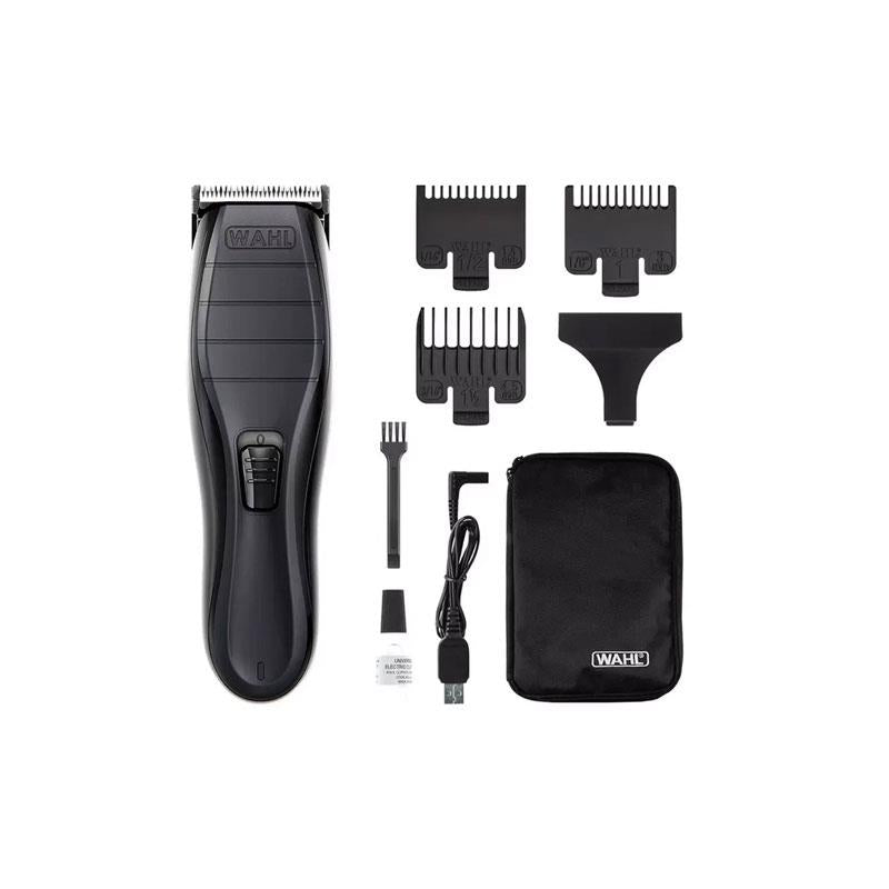 Wahl Cordless Close Cut Hair Clipper Kit Ultra-Close Cutting Blade 3 Attachment Combs Black