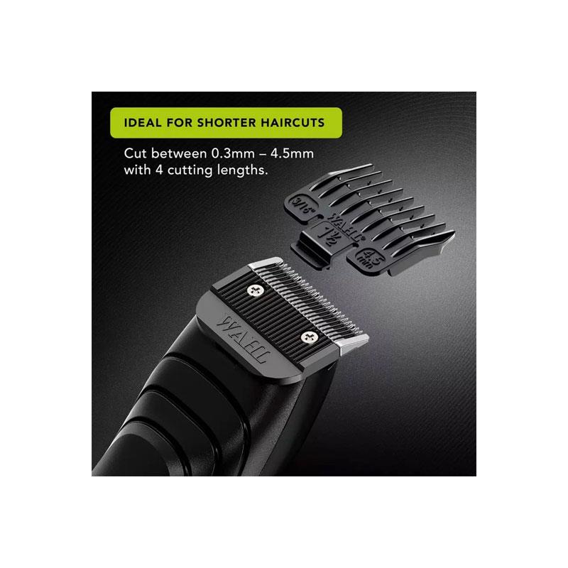 Wahl Cordless Close Cut Hair Clipper Kit Ultra-Close Cutting Blade 3 Attachment Combs Black