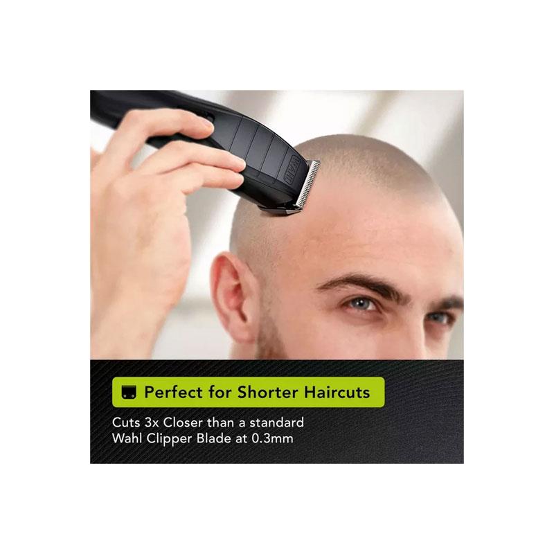 Wahl Cordless Close Cut Hair Clipper Kit Ultra-Close Cutting Blade 3 Attachment Combs Black