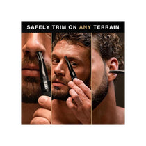 Wahl Manscaper Tactical Detail Trimmer Kit Nose Ear And Eyebrow Grooming Pen Trimmer Men's Facial Hair Removal Black