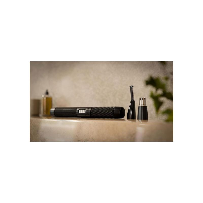 Wahl Manscaper Tactical Detail Trimmer Kit Nose Ear And Eyebrow Grooming Pen Trimmer Men's Facial Hair Removal Black