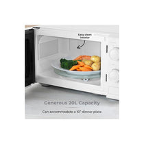 Tower Manual Microwave 20 Litres 800W With Dial Controls 5 Power Levels Defrost Function 30 Minute Timer White