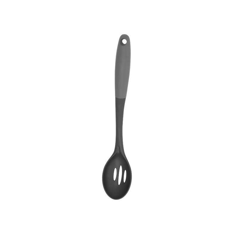 Judge Slotted Spoon Soft Grip Anti-Slip Handle Plastic Black