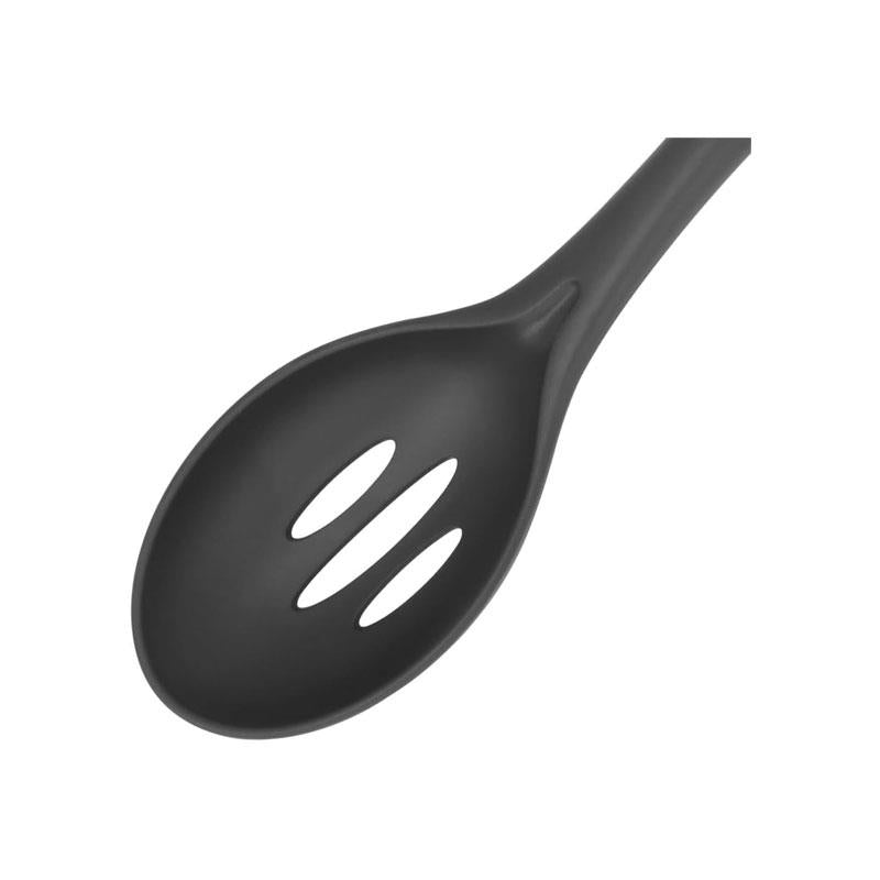 Judge Slotted Spoon Soft Grip Anti-Slip Handle Plastic Black