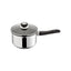 Judge Vista Draining Saucepan 20cm/3 Litre With Shatterproof Glass Strain And Pour Lid Non-Stick Large Polished Stainless Steel Silver
