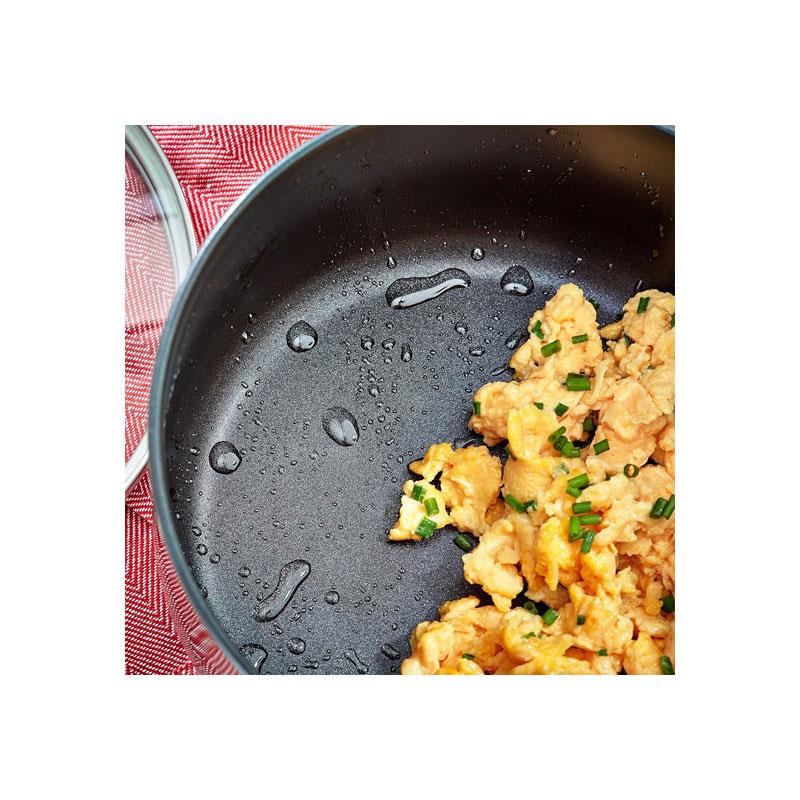 Judge Vista Non-Stick Saucepan 18cm/1.8 Litres Large Stainless Steel Shatterproof Vented Glass Lid Silver