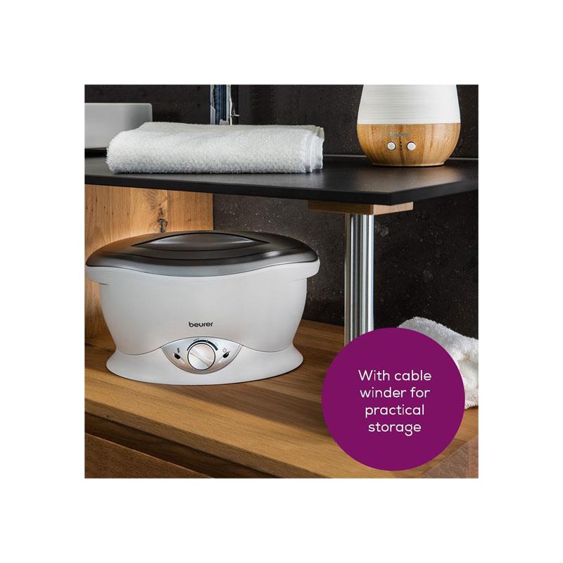 Beurer MP70 Paraffin Wax Bath For Supple And Soft Skin On Your Hands Feet And Elbows 2 x 450g of Scented Paraffin Wax And Plastic Foils White