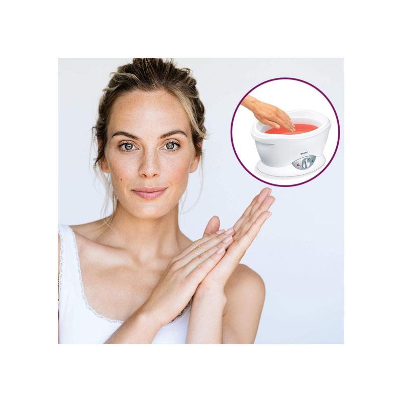 Beurer MP70 Paraffin Wax Bath For Supple And Soft Skin On Your Hands Feet And Elbows 2 x 450g of Scented Paraffin Wax And Plastic Foils White