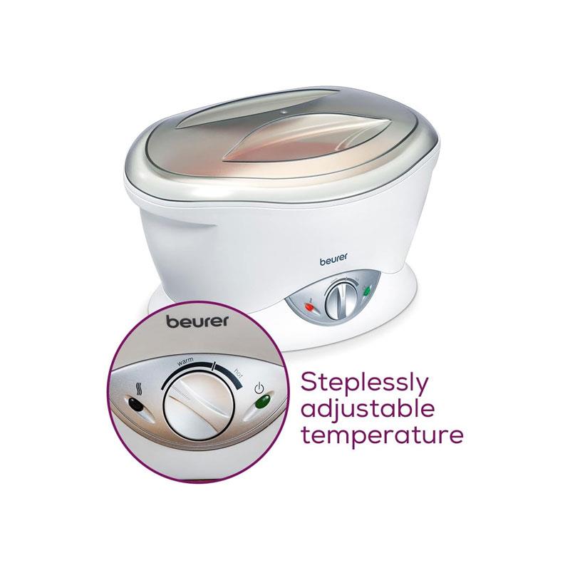 Beurer MP70 Paraffin Wax Bath For Supple And Soft Skin On Your Hands Feet And Elbows 2 x 450g of Scented Paraffin Wax And Plastic Foils White