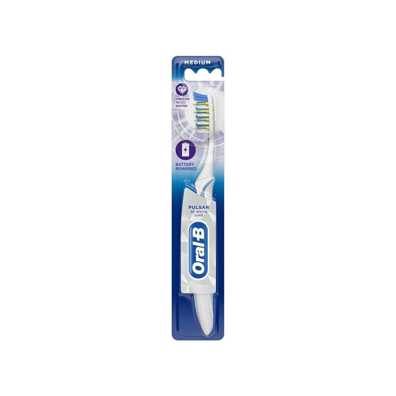 Oral-B Pulsar 3D White Luxe Toothbrush With Battery Power Medium White Main image