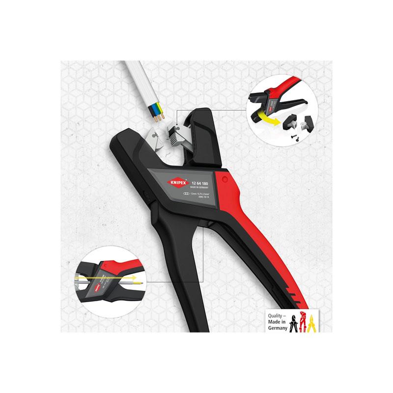 Knipex Automatic Flat Cable Stripping Pliers 180mm Multicolour